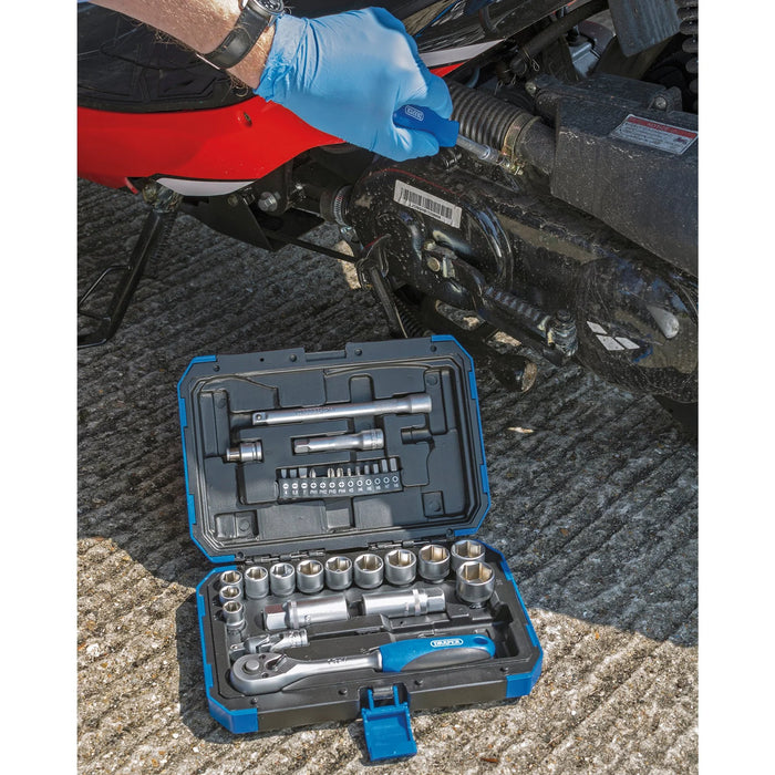 Draper Metric Socket Set, 3/8" Sq. Dr. (34 Piece) - DD34M