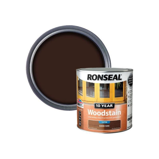 Ronseal 10 Year Woodstain Dark Oak 750ml Ronseal - Town Tools