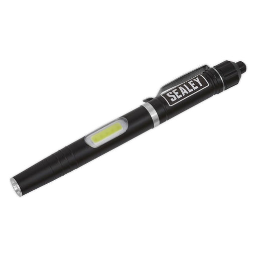 Sealey Aluminium Penlight 3W SMD & 1W COB LED LED016 Sealey - Town Tools 