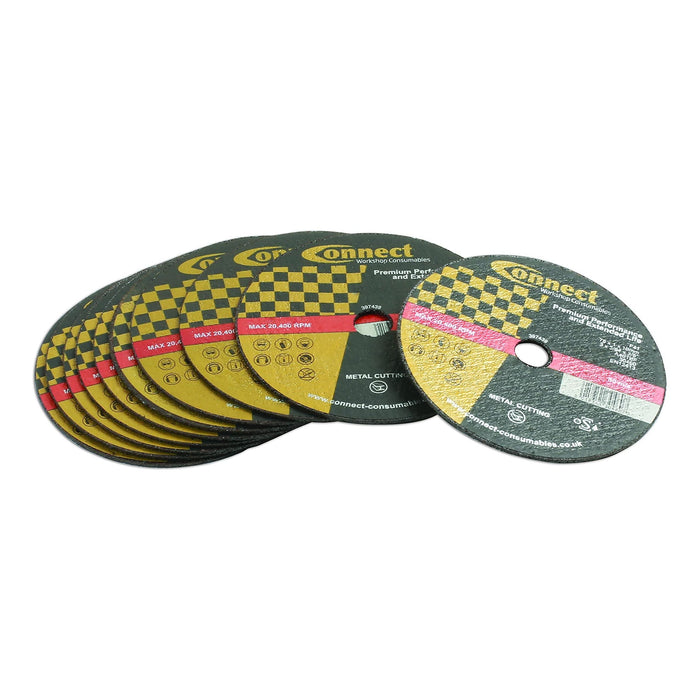 Connect Extra Thin Cutting Discs 75mm x 1.0mm 10pc 30460 Tool Connection - Town Tools 