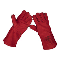 Sealey Leather Welding Gauntlets Lined Pair SSP141