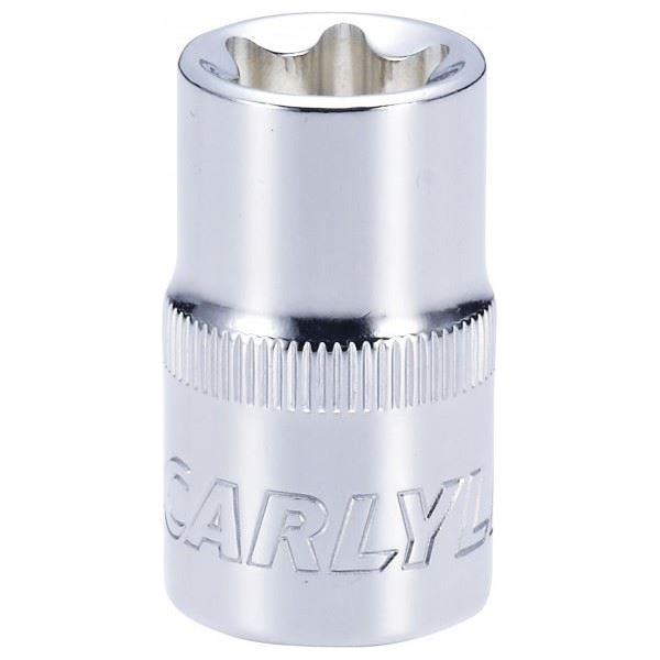 Carlyle Hand Tools Socket - External Star Standard - 1/2in. Dr - E18 Caryle Tools - Town Tools 