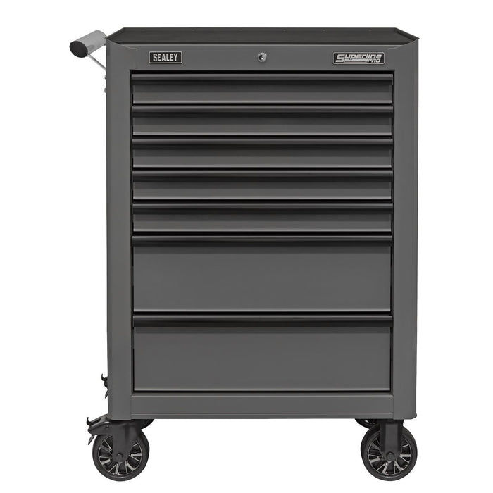 Superline Pro Superline PRO Rollcab 7 Drawer - Grey/Black AP26479TG Superline Pro - Town Tools 