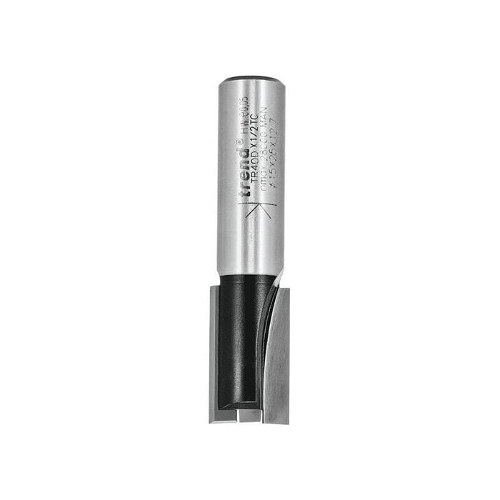 Trend TR40D x 1/2 TCT Two Flute Cutter Long Shank 15 x 25mm Trend - Town Tools