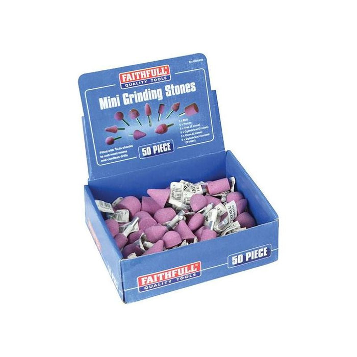 Faithfull Mini Grinding Wheel Assortment, 50 Piece Faithfull - Town Tools