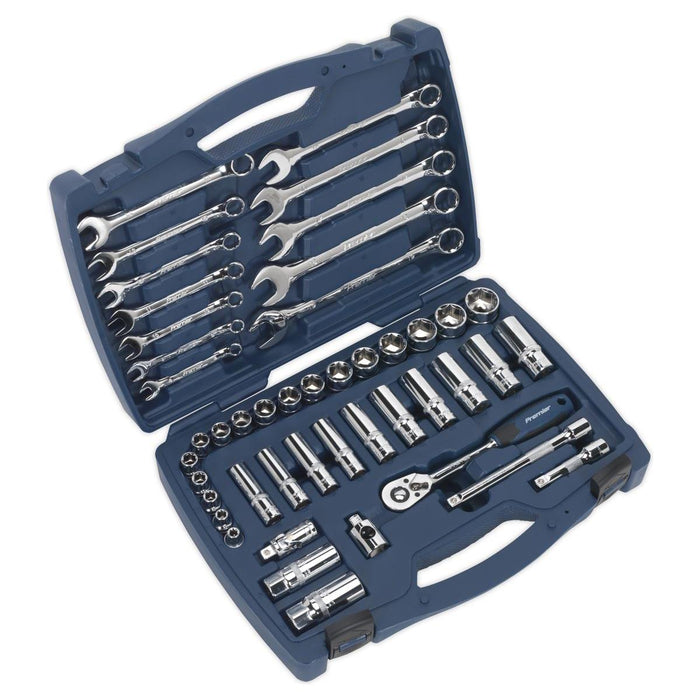 Sealey Socket & Spanner Set 46pc 3/8"Sq Drive WallDrive Metric AK8996 Sealey - Town Tools 