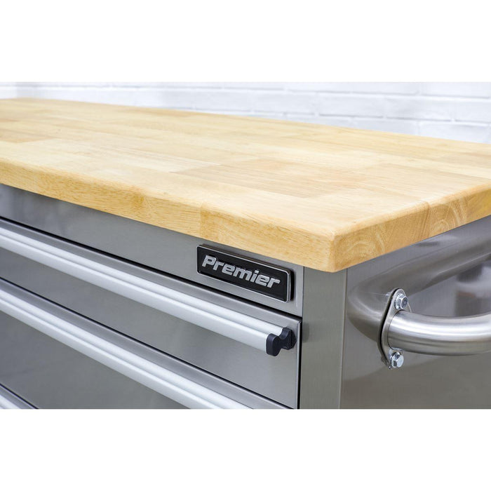 Sealey Mobile Stainless Steel Tool Cabinet 4 Drawer AP4804SS Sealey - Town Tools 