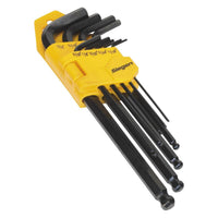 Sealey Ball-End Hex Key Set 9pc Long Imperial S01098