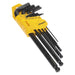 Sealey Ball-End Hex Key Set 9pc Long Imperial S01098 Sealey - Town Tools 