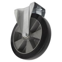 Sealey Heavy-Duty Rubber Castor Wheel Fixed Plate152mm Trade SCW5152FPEM