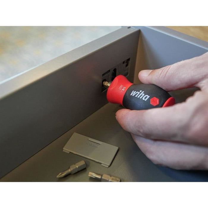 Wiha Magnetic SoftFinish® Stubby Screwdriver with Bit Magazine (PH, PZ) Wiha - Town Tools