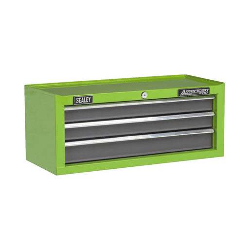 Sealey Mid-Box 3 Drawer with Ball-Bearing Slides Hi-Vis Green/Grey AP22309BBHV Sealey - Town Tools 