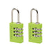 Master Lock Aluminium 3-Digit Combination 20mm Padlock Colour x 2 Master Lock - Town Tools