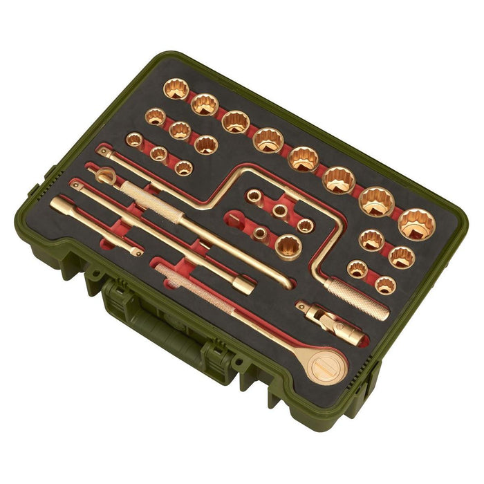 Sealey Premier Premier Non-Sparking Socket Set 1/2"Sq Drive 31pc NS039 Sealey Premier - Town Tools 