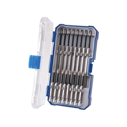 Faithfull Long Impact Bit Set in Case, 16 Piece Faithfull - Town Tools