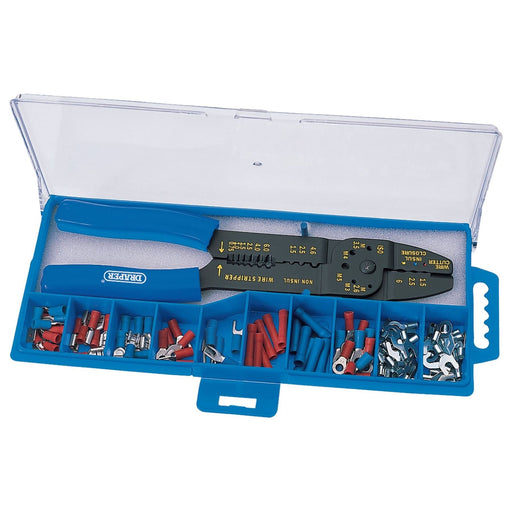 Draper 5 Way Crimping Tool & Terminal Kit, 240mm 13658 Draper - Town Tools 