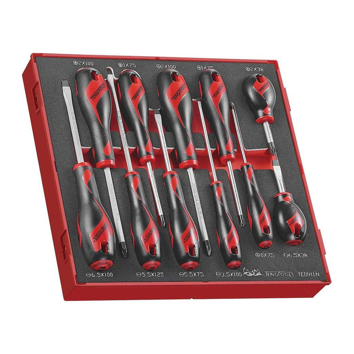 Teng Tools Screwdriver Set Mixed FOAM2 11 Pieces Teng Tools - Town Tools 