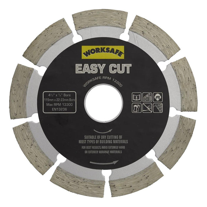 Sealey Silver Easy Cut Diamond Blade115 x22mm WDEC115 Sealey - Town Tools 