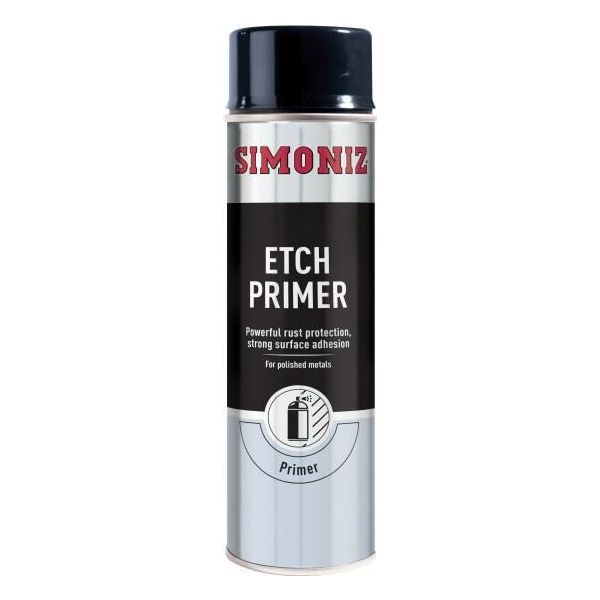 Simoniz Etch Primer Car Spray Polished Metal Paint Rust Protection Aerosol 500ml Simoniz - Town Tools 