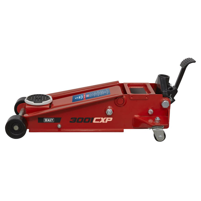 Sealey Trolley Jack with Foot Pedal 3 Tonne 3001CXP Sealey - Town Tools 