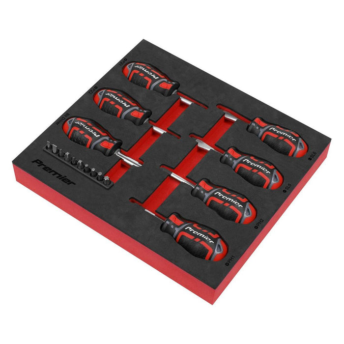 Sealey Premier Premier GripMAX Stubby Screwdriver Set 17pc AK4371 Sealey Premier - Town Tools 