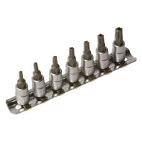 Laser Tamperproof Star* 5-Sided Socket Bit Set 1/4"D 7pc 3389