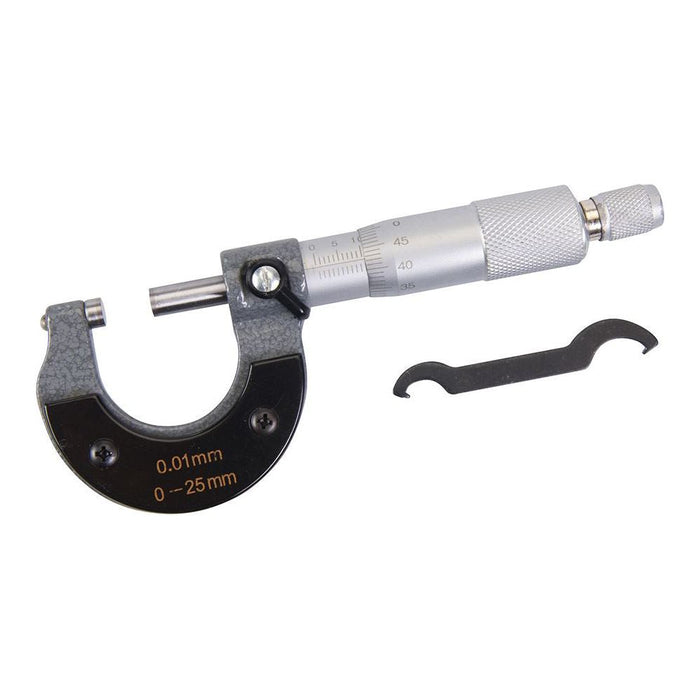 Silverline External Micrometer 25mm Silverline - Town Tools 