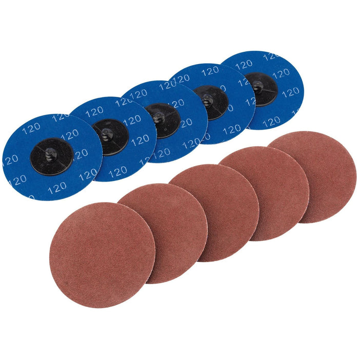 Draper Aluminium Oxide Sanding Discs, 75mm, 120 Grit (Pack of 10) 75617 Draper - Town Tools 