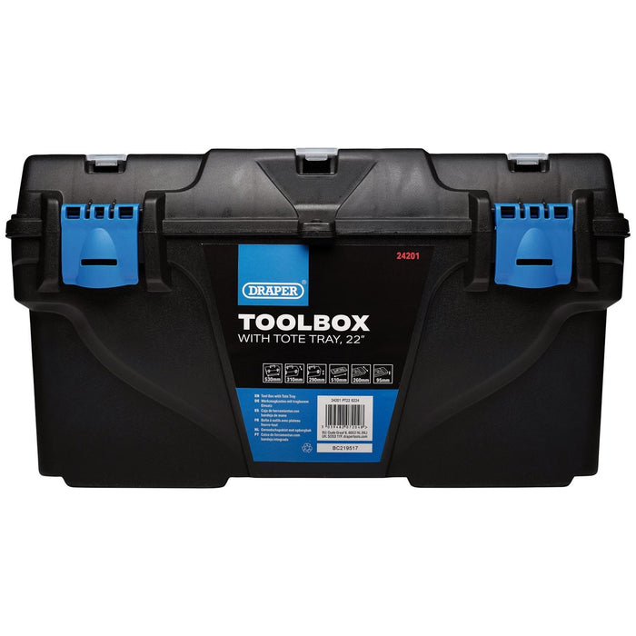 Draper Plastic Toolbox with Tote Tray, 22" Draper - Town Tools