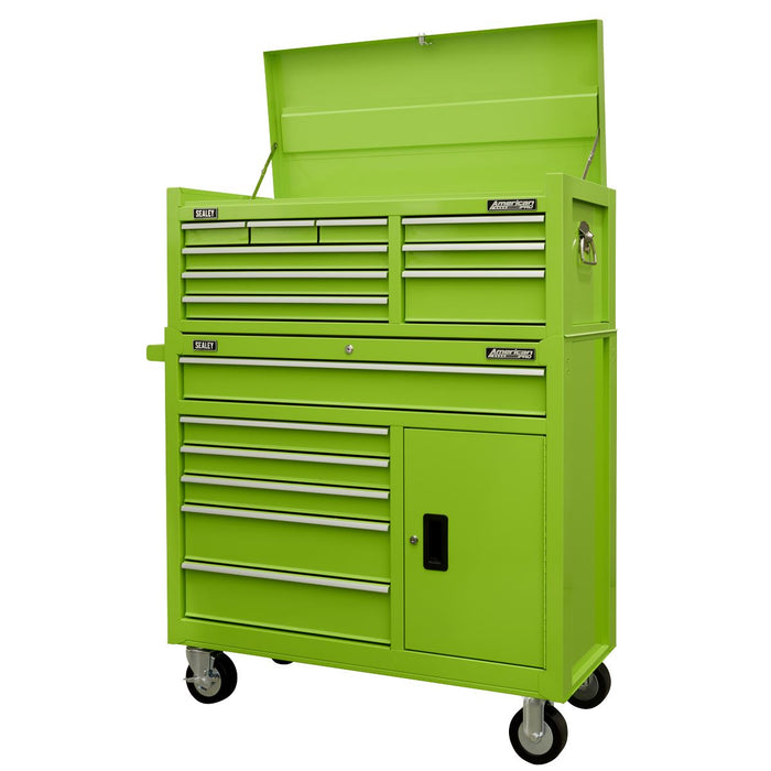 American Pro American PRO Topchest & Rollcab Combination 15 Drawer - Green American Pro - Town Tools 