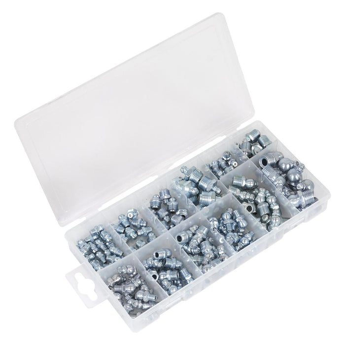 Sealey Metric/BSP/UNF Grease Nipple Assortment 130pc AB009GN Sealey - Town Tools 