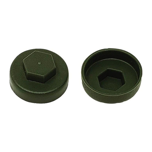 Forgefix TechFast Cover Cap Olive Green 16mm (Pack 100) ForgeFix - Town Tools