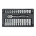 Sealey Ratchet Wrench & Socket Rail Set 27pc 1/2"Sq Drive AK66483 Sealey - Town Tools 