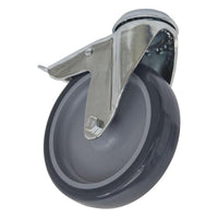 Sealey Castor Wheel Bolt Hole Swivel with Total Lock100mm SCW2100SBL
