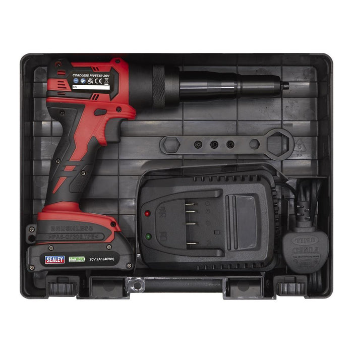 Sealey Cordless Riveter 20V 2Ah Lithium-ion CP314 Sealey - Town Tools 