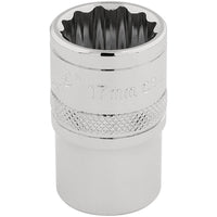 Draper HI-TORQ 12 Point Socket, 1/2" Sq. Dr., 17mm 33167