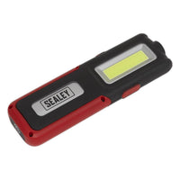 Sealey Rechargeable Inspection Light 5W COB & 3W SMD LED with Power Bank Red