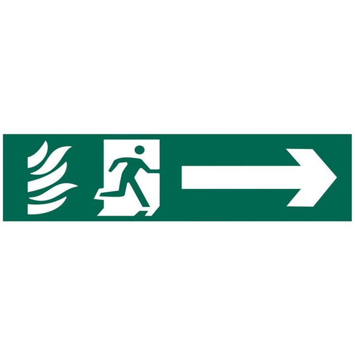 Scan Running Man Arrow Right - PVC Sign 200 x 50mm Scan - Town Tools