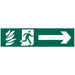 Scan Running Man Arrow Right - PVC Sign 200 x 50mm Scan - Town Tools