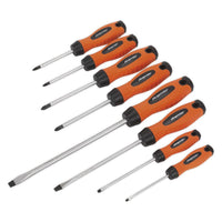 Sealey Screwdriver Set 8pc Hi-Vis Orange HV003