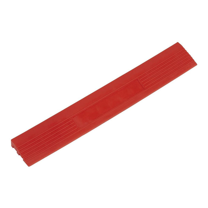 Sealey Polypropylene Floor Tile Edge 400 x 60mm Red Male Pack of 6 FT3ERM