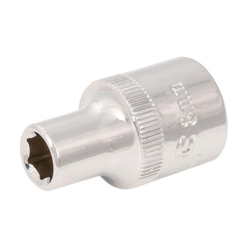 Silverline Socket 1/2" Drive 6pt Metric 8mm Silverline - Town Tools 