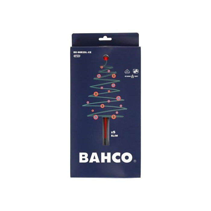 Bahco XMAS BE-9882SL ERGO™ Slim VDE Insulated Screwdriver Set, 5 Piece Bahco - Town Tools