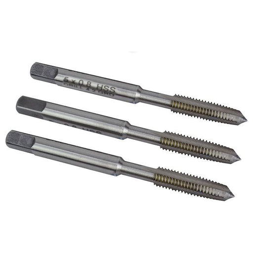 Faithfull HSS Straight Flute Tap Set M5 x 0.8, 3 Piece Faithfull - Town Tools