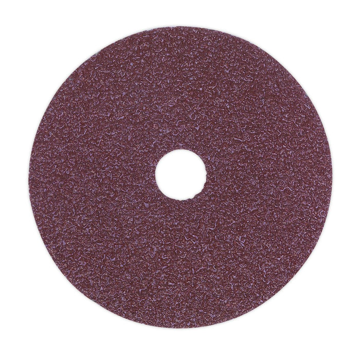 Sealey Sanding Disc Fibre Backed �115mm 24Grit Pack of 25 FBD11524 Sealey - Town Tools 