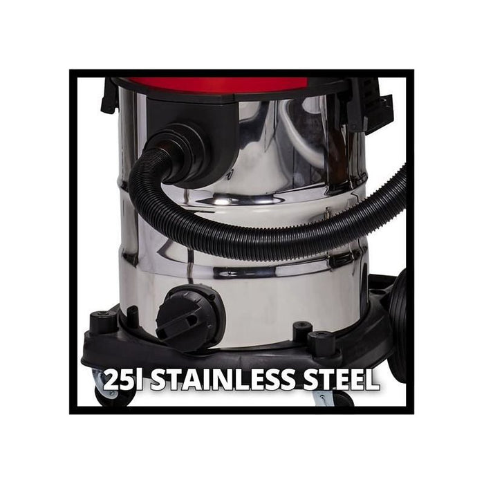 Einhell TE-VC 36/25 Li S-Solo Wet/Dry Vacuum Cleaner 36V (2 x 18V) Bare Unit Einhell - Town Tools