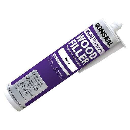 Ronseal Multipurpose Wood Filler Cartridge White 310ml Ronseal - Town Tools