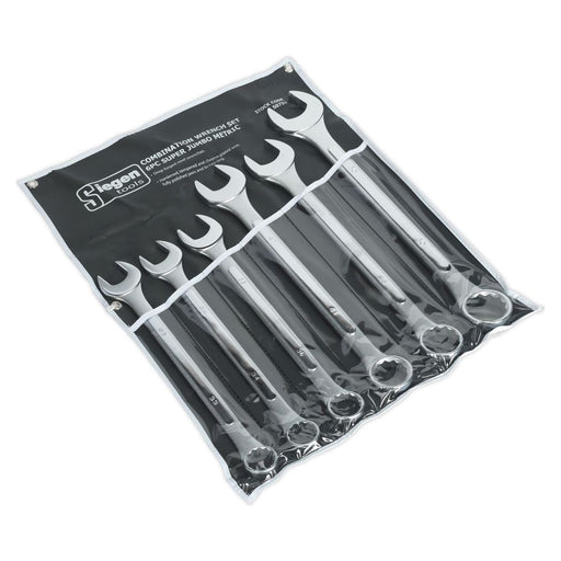 Sealey Combination Spanner Set 6pc Super Jumbo Metric Siegen by Sealey - Town Tools 