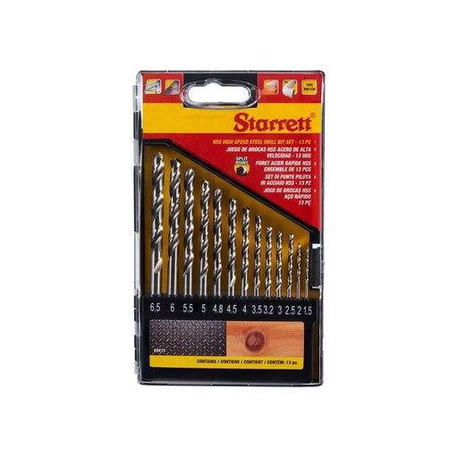 Starrett HSS Split Point Drill Bit Set, 13 Piece Starrett - Town Tools