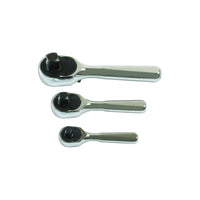 Laser Stubby Ratchet Set 1/4"D, 3/8"D, 1/2"D 3pc 7388